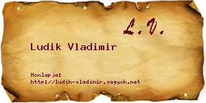 Ludik Vladimir névjegykártya